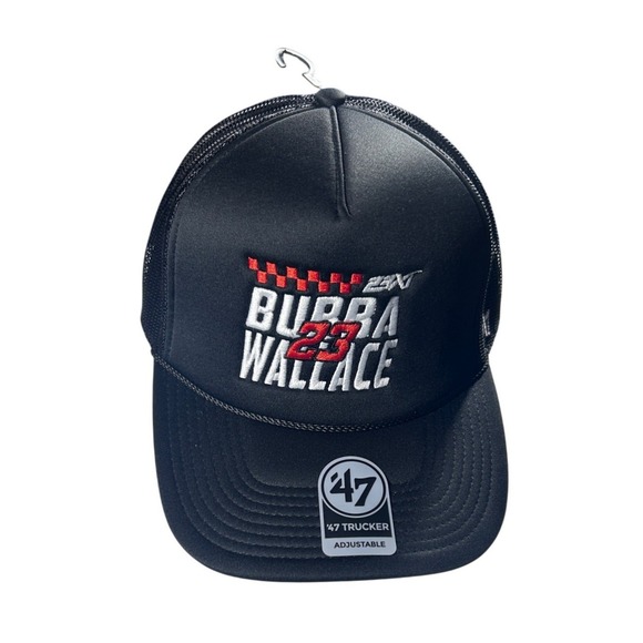 ‘47 Brand Other - 47 Brand Bubba Wallace 23‎ Black Trucker Adjustable Hat NASCAR Racing